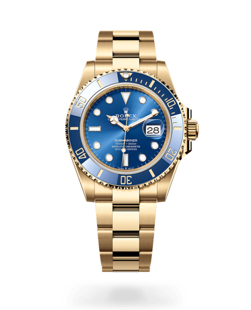 Rolex Submariner Date Oyster, 41 mm, yellow gold Blue Dial