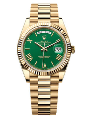 Rolex Day-Date 40 | REF. 228238 | Green Dial | Box & Papers | 18k Yellow Gold