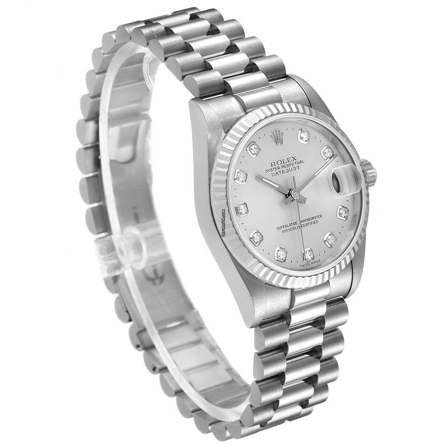 Rolex Datejust 31 Diamond Silver Dial Ladies Watch