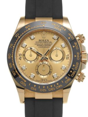 Rolex Cosmograph Daytona 116518LNG Yellow Gold Champagne Dial Diamonds