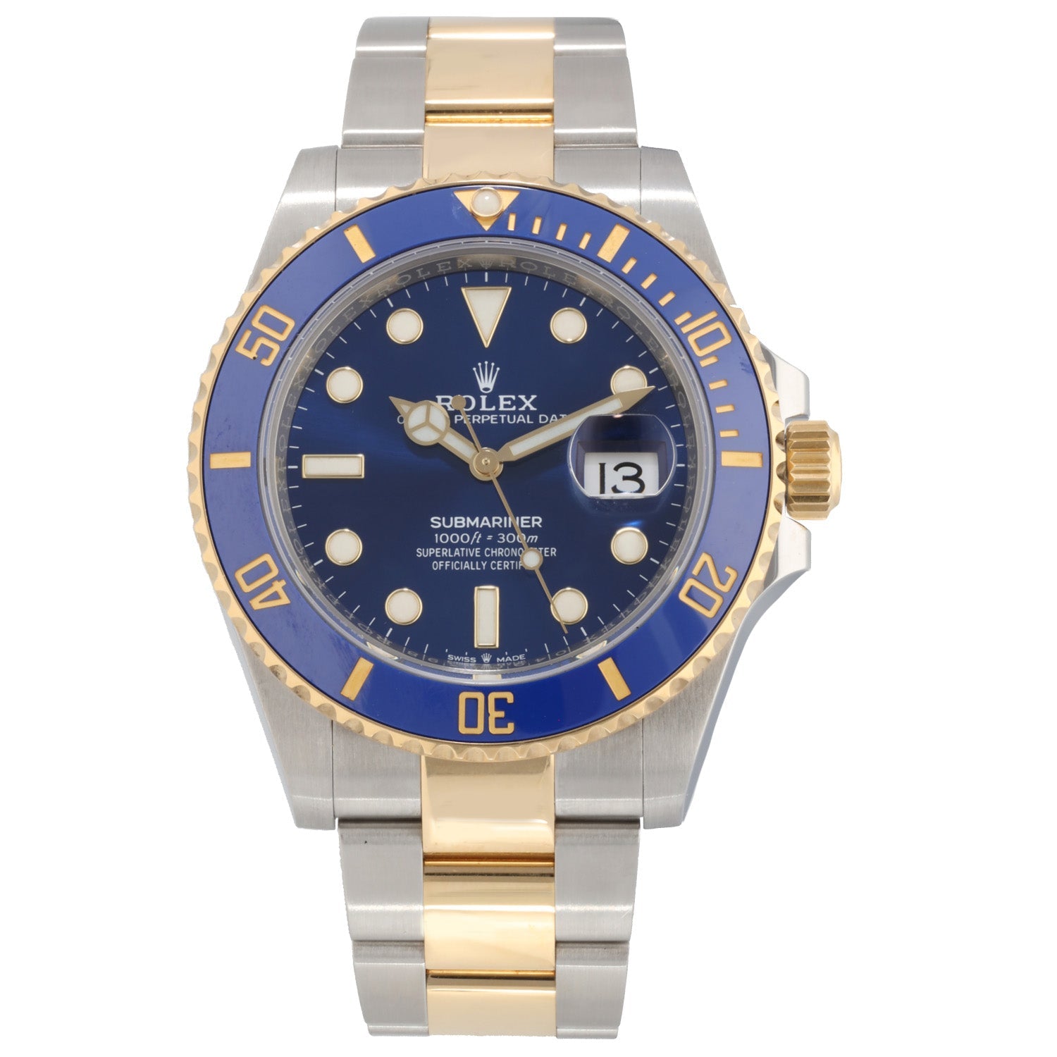 Rolex Submariner Date 41mm Blue Dial Two-tone Yellow Gold