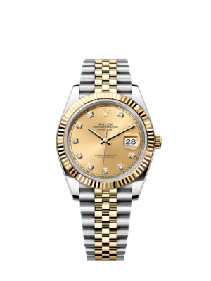 Rolex Datejust 41mm Steel and Yellow Gold 126333 Champagne Diamond Jubilee