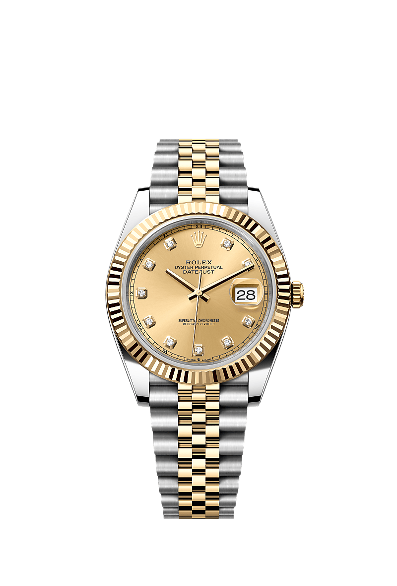 Rolex Datejust 41mm Steel and Yellow Gold 126333 Champagne Diamond Jubilee