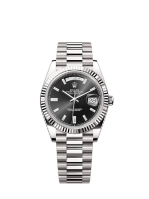 Rolex Day-Date 40 | REF. 228235 | Black Dial | Box & Papers | Silver