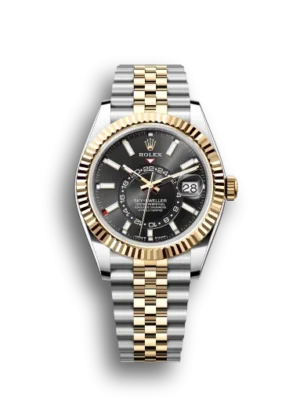 Rolex Sky Dweller Black Dial two tone Jubilee Bracelet