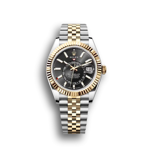 Rolex Sky Dweller Black Dial two tone Jubilee Bracelet