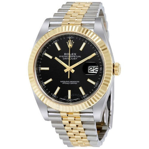 Rolex Datejust 36 Black Dial Steel and Yellow Gold Jubilee