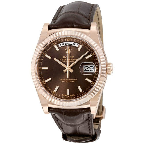 Rolex Day-Date 36mm President Chocolate Dial 18kt Everose Gold