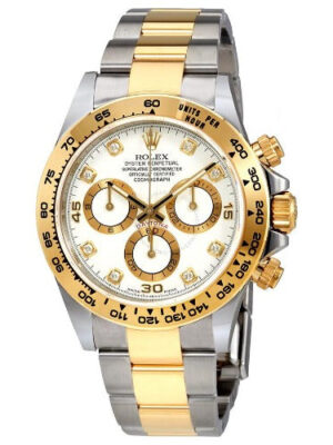 Rolex Cosmograph Daytona 40 Oyster Perpetual 18 ct yellow gold white, diamond-set dial Oyster band Reference 116503WDO