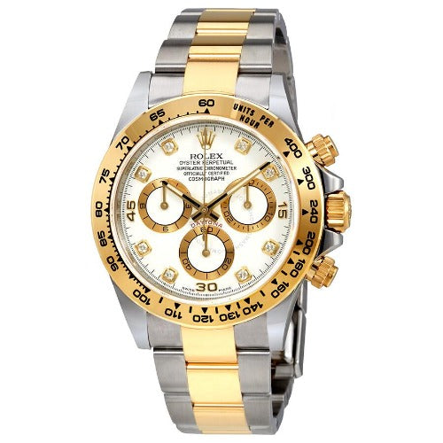 Rolex Cosmograph Daytona 40 Oyster Perpetual 18 ct yellow gold white, diamond-set dial Oyster band Reference 116503WDO