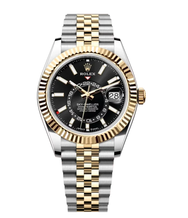 Rolex Sky-Dweller 42 Oyster Perpetual Oystersteel and yellow gold bright black dial Jubilee band Reference 336933