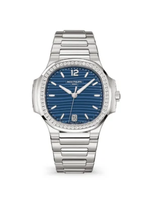 Patek Philippe Nautilus Automatic Blue Opaline Dial Diamond Ladies 35mm