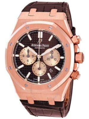 Audermas Piguet Royal Oak Brown Gold Chronograph Leather