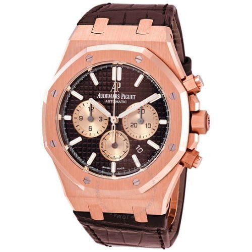 Audermas Piguet Royal Oak Brown Gold Chronograph Leather