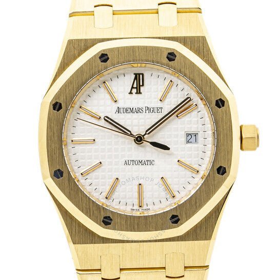 Audermas Piguet Royal Oak Yellow Gold White Dial