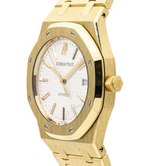 Audermas Piguet Royal Oak Yellow Gold White Dial