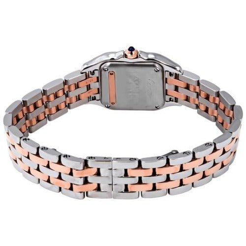 Panthere de Cartier Silver Dial Steel and 18kt Rose Gold Small Ladies