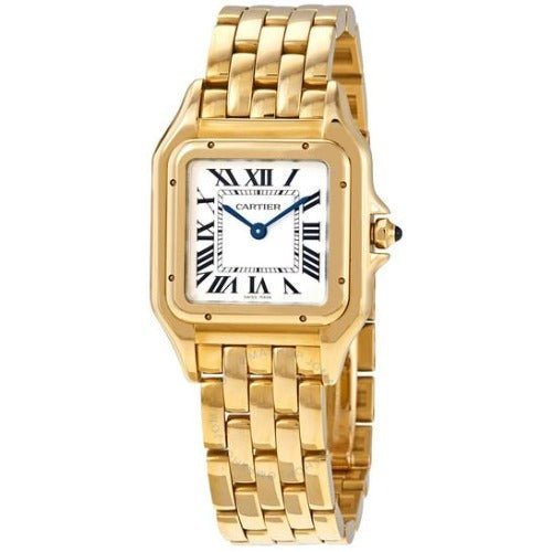 Panthere de Cartier Medium Silver Dial 18kt Yellow Gold