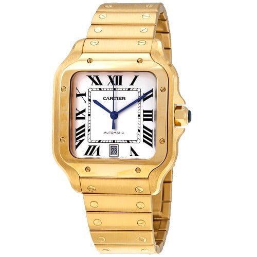 Cartier Santos Gold Date 35mm