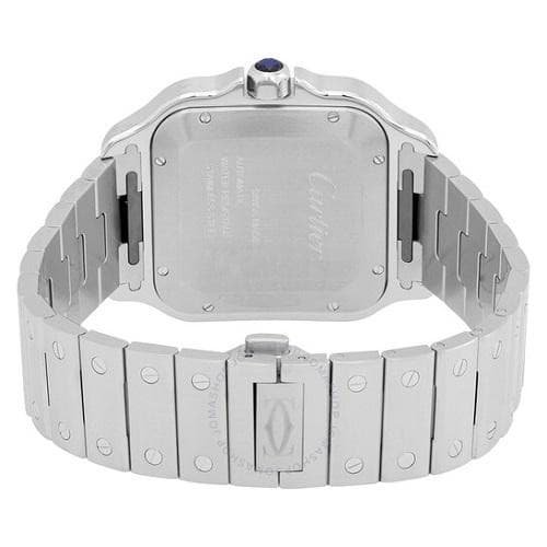 CARTIER Santos Medium 35mm Silvered Opaline Dial Date - Code: M122