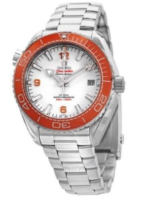 Omega PLANET OCEAN 600M CO‑AXIAL MASTER CHRONOMETER 43MM Orange White Dial