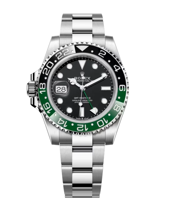 Rolex GMT-Master II "Sprite" Oystersteel black dial Oyster band Reference 126720VTNR