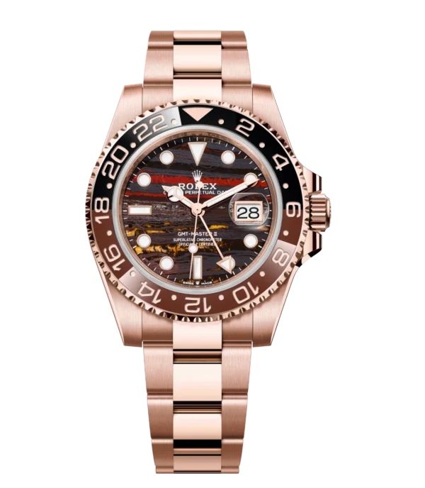 Rolex GMT-Master II 40 Oyster Perpetual 18 ct Everose gold tiger iron dial Oyster band Reference 126715CHNR