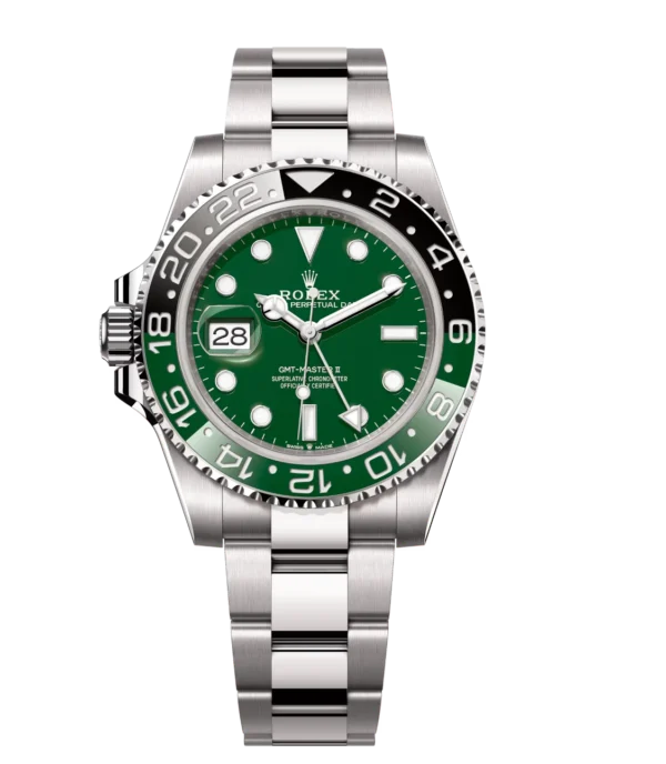 Rolex GMT-Master II 40 Oyster Perpetual 18 ct white gold green ceramic dial Oyster band Reference 126729VTNR