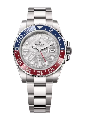 Rolex GMT-Master II 40 Oyster Perpetual 18 ct white gold meteorite dial Oyster band Reference 126719BLRO