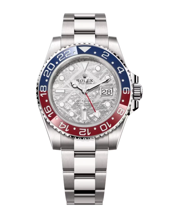 Rolex GMT-Master II 40 Oyster Perpetual 18 ct white gold meteorite dial Oyster band Reference 126719BLRO