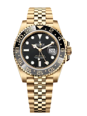 Rolex GMT-Master II 40 Oyster Perpetual 18 ct yellow gold black dial Jubilee band Reference 126718GRNR