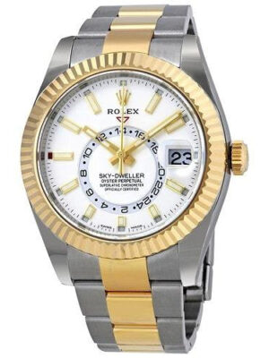 Rolex Sky-Dweller 40 Oyster Perpetual Oystersteel and yellow gold intense white dial Oyster band Reference 326933WSO