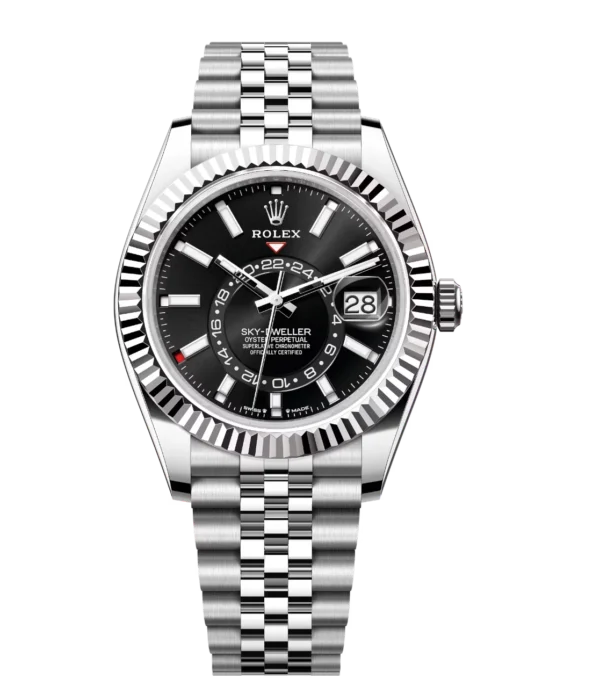 Rolex Sky-Dweller 42 Oyster Perpetual Oystersteel and white gold bright black dial Jubilee band Reference 336934