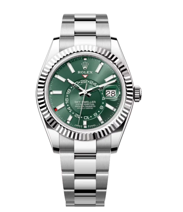 Rolex Sky-Dweller 42 Oyster Perpetual Oystersteel and white gold mint green dial Oyster band Reference 336934