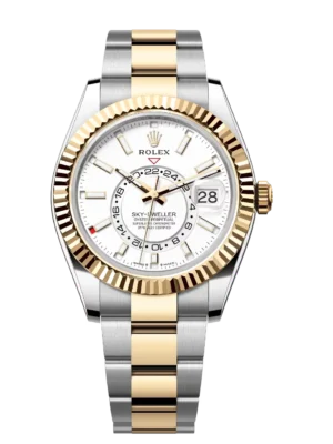 Rolex Sky-Dweller 42 Oyster Perpetual Oystersteel and yellow gold intense white dial Oyster band Reference 336933