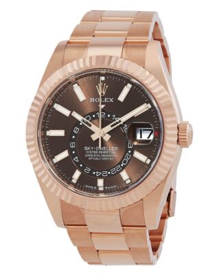 Rolex Sky-Dweller 40 Oyster Perpetual 18 ct Everose gold chocolate dial Oyster band Reference 326934BLSO