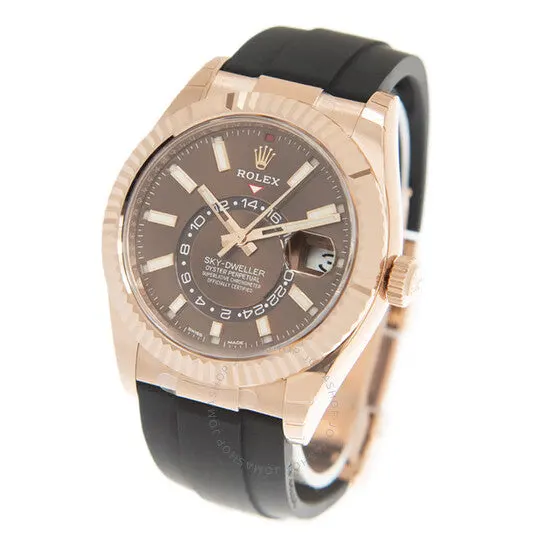 Rolex Sky-Dweller 42 Oyster Perpetual 18 ct Everose gold chocolate dial Oysterflex band Reference 336235