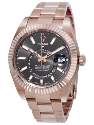 Rolex Sky-Dweller 40 Oyster Perpetual 18 ct Everose gold slate dial Oyster band Reference 326934BLSO