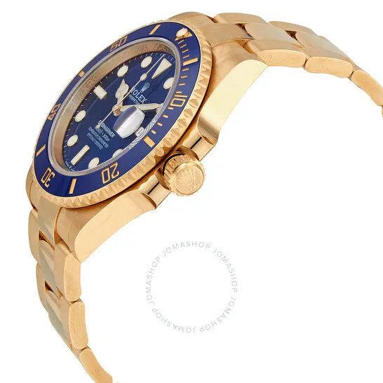 Rolex Submariner Date 40 Oyster Perpetual Yellow Gold Blue dial Oyster band Reference 16618