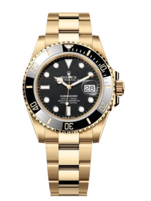 Rolex Submariner Date 41 Oyster Perpetual 18 ct yellow gold Cerachrom bezel insert in black ceramic black dial Oyster band Reference 126618LN