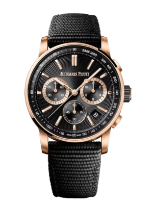 Audemars Piguet Code 11.59 Selfwinding Chronograph Black ceramic and Black dial Black rubber-coated strap Ref. 26393NR.OO.A002KB.02
