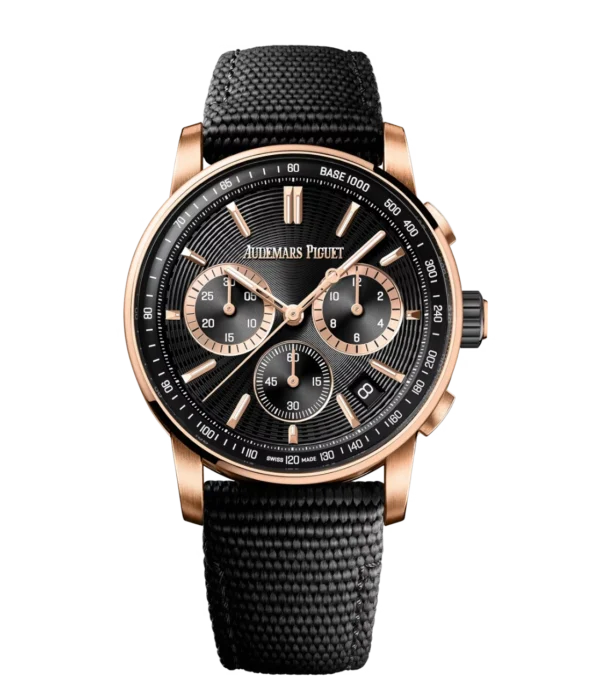 Audemars Piguet Code 11.59 Selfwinding Chronograph Black ceramic and Black dial Black rubber-coated strap Ref. 26393NR.OO.A002KB.02
