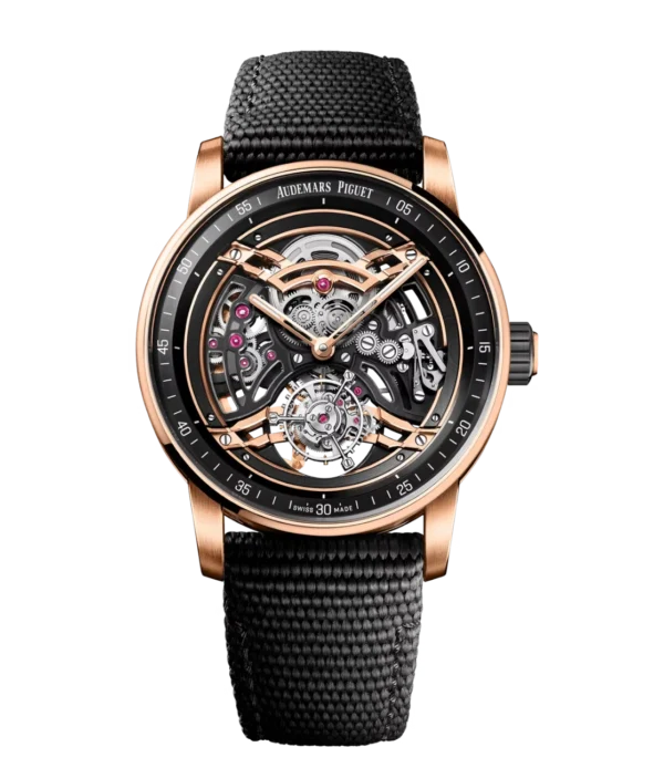Audemars Piguet Code 11.59 Selfwinding Flying Tourbillon Openworked Black ceramic and Black dial Black rubber-coated strap Ref. 26601NR.OO.D002KB.01