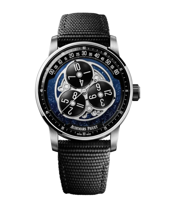 Audemars Piguet Code 11.59 Starwheel Black ceramic and Blue aventurine dial Textured black rubber-coated strap Ref. 15212NB.OO.A002KB.01-AB