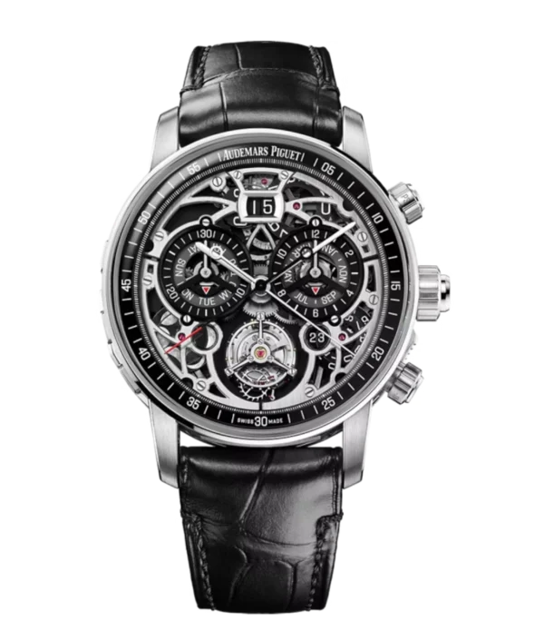 Audemars Piguet Code 11.59 Ultra-Complication Universelle (RD#4) 18-carat white gold and NAC dial Black alligator strap Ref. 26398BC.OO.D002CR.02