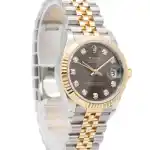 Rolex Datejust 31 Oyster Perpetual Oystersteel and yellow gold dark grey, diamond-set dial Jubilee band Reference 278273