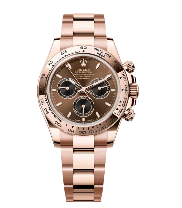 Rolex Cosmograph Daytona 40 Oyster Perpetual 18 ct Everose gold chocolate and black dial Oyster band Reference 126505
