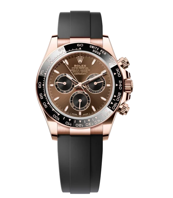 Rolex Cosmograph Daytona 40 Oyster Perpetual 18 ct Everose gold chocolate and black dial Oysterflex band Reference 126515LN