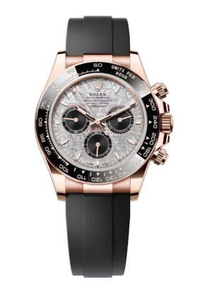 Rolex Cosmograph Daytona 40 Oyster Perpetual 18 ct Everose gold meteorite and black dial Oysterflex band Reference 126515LN