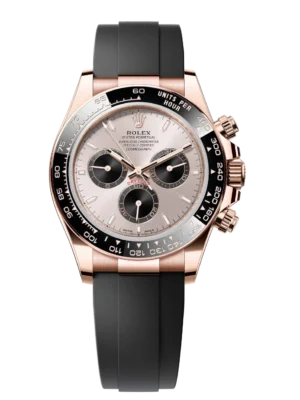 Rolex Cosmograph Daytona 40 Oyster Perpetual 18 ct Everose gold Sundust and bright black dial Oysterflex band Reference 126515LN